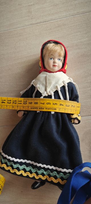 Bambola Porcellana Costume Tradizionale Folk
