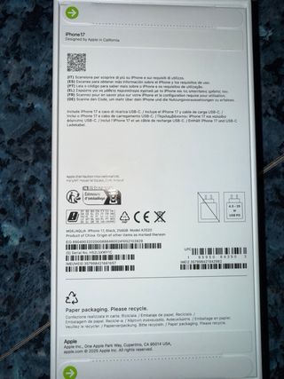 iPhone 17 256GB Negro Nuevo