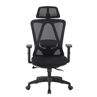 Sillón alto oficina CIRAL. Negro. Respaldo malla