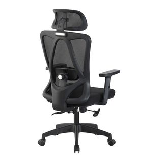 Sillón alto oficina CIRAL. Negro. Respaldo malla