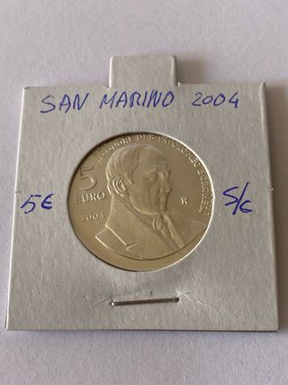 Moneda plata5€ San Marino 2004 Bartolomeo Borghesi
