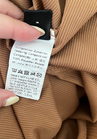 Vestido peto pana marrón Shein