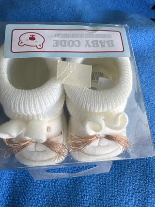 Scarpine neonato bianche con fiocco