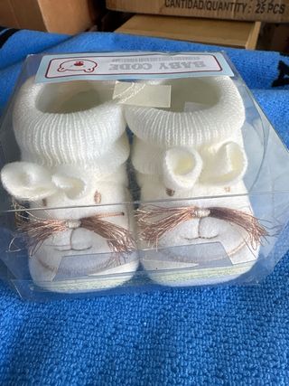 Scarpine neonato bianche con fiocco