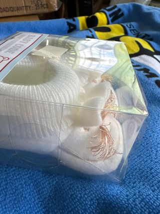 Scarpine neonato bianche con fiocco