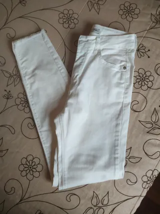 Calças skinny Tiffosi brancas senhora