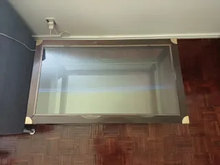 Mesa de centro madeira e vidro