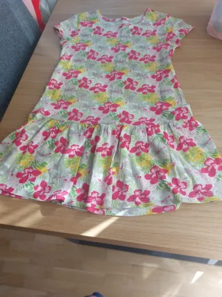 Vestido Verano Flores Manga Corta