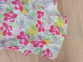 Vestido Verano Flores Manga Corta