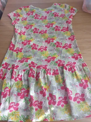 Vestido Verano Flores Manga Corta