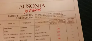 Prezzario Nave da Crociera Ausonia 1989