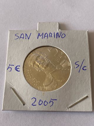 Moneda plata 5€ San Marino 2005 Antonio Onofri