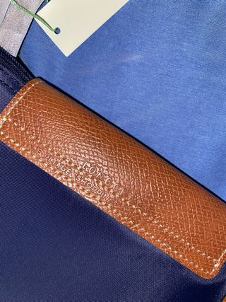 Mala Longchamp Azul Couro