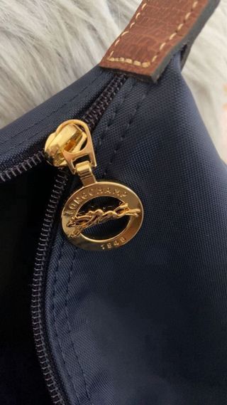 Mala Longchamp Azul Couro