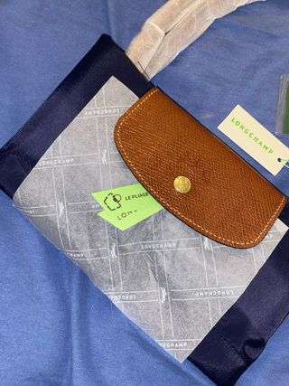 Mala Longchamp Azul Couro