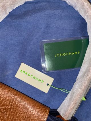 Mala Longchamp Azul Couro