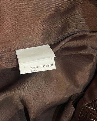 Minifalda marrón rayas diplomáticas