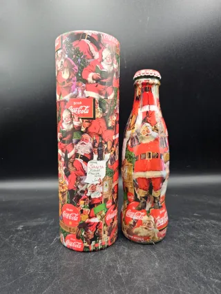 Coca-Cola Babbo Natale Tubo e Bottiglia Orig.USA