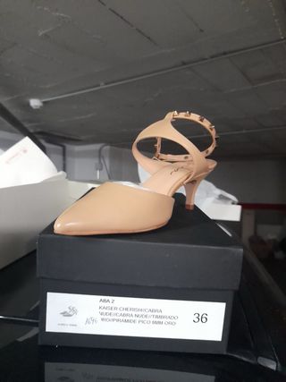 Sandali Aba2 Nude/Oro Tacco 8cm Tg 36