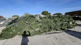 Césped artificial enrollado