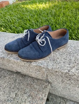 Sapatos rasos senhora azul
