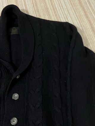 Cardigan uomo blu taglia xl misto lana