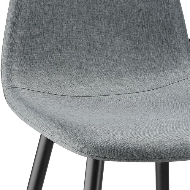 Set de 2 taburetes altos con respaldo y reposapiés, 45x48x92 cm, gris