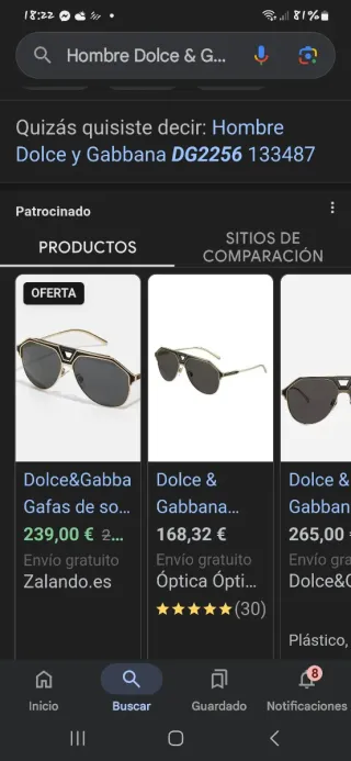 Montura Gafas De sol Dolce Gabanna DG2256