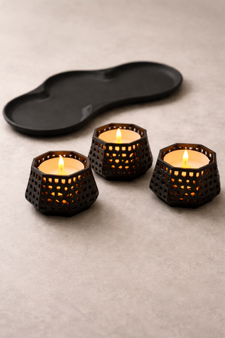 Castiçal moderno para velas tealight
