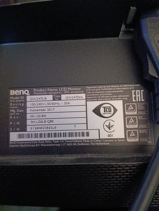 Monitor LCD BenQ 23,8 pollici