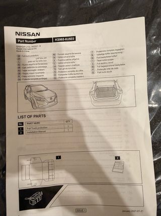 Protector maletero Nissan Qashqai