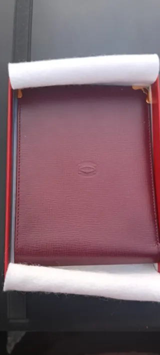 Portafoglio Cartier Uomo Nuovo Bordeaux con scatol