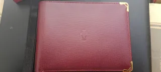Portafoglio Cartier Uomo Nuovo Bordeaux con scatol