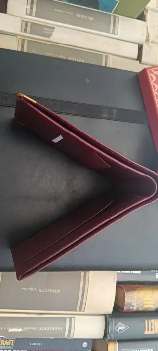 Portafoglio Cartier Uomo Nuovo Bordeaux con scatol