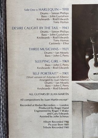 Juan Martín – Picasso Portraits (Vinilo)