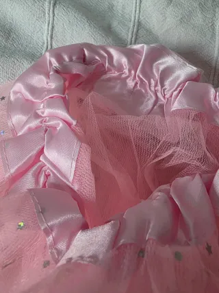 Falda Tul Rosa Estrellas Brillantes