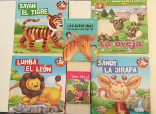 6 cuentos infantiles de animales los 6 ,5€