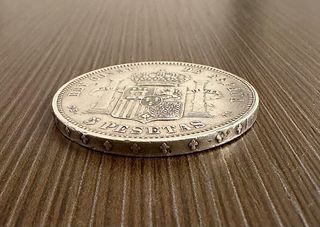 5 Pesetas Alfonso XII 1877 Plata
