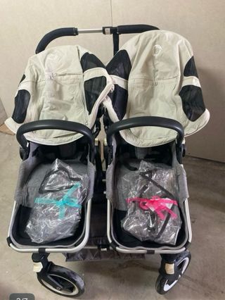 Carro gemelar Bugaboo Donkey 2 gris