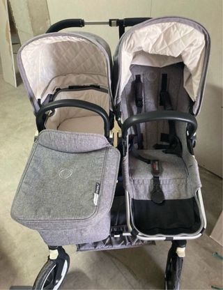 Carro gemelar Bugaboo Donkey 2 gris