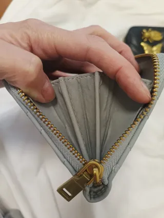 Portafoglio glitterato argento Diana & Co