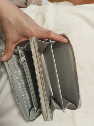 Portafoglio glitterato argento Diana & Co