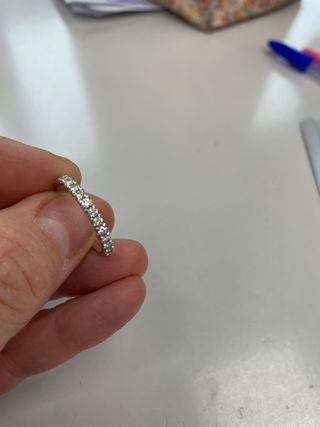 Anillo Oro Blanco 18k con Diamantes