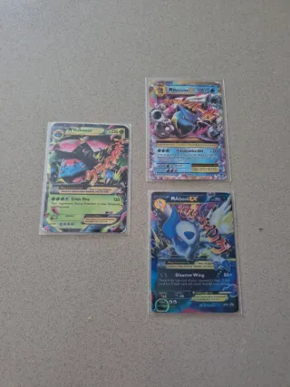 Cartas Pokémon M Venusaur, M Blastoise, M Absol EX