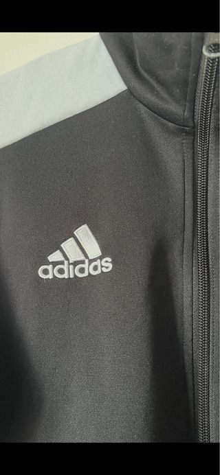 Felpa Adidas zip grigia e nera taglia XS