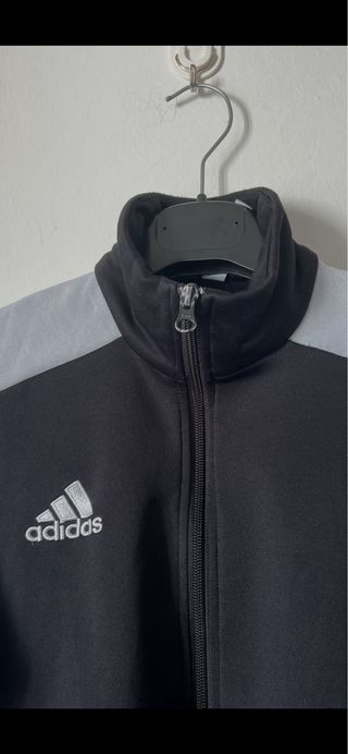 Felpa Adidas zip grigia e nera taglia XS