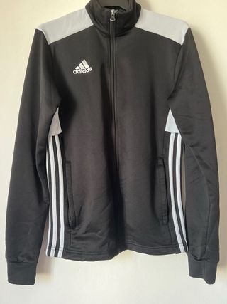 Felpa Adidas zip grigia e nera taglia XS