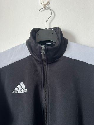 Felpa Adidas zip grigia e nera taglia XS