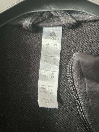 Felpa Adidas zip grigia e nera taglia XS