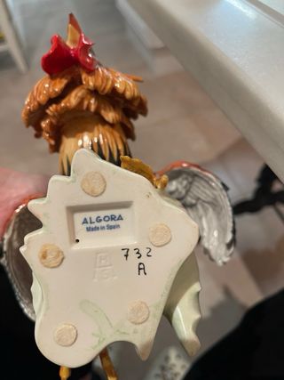 Figura de porcelana Algora gallo España